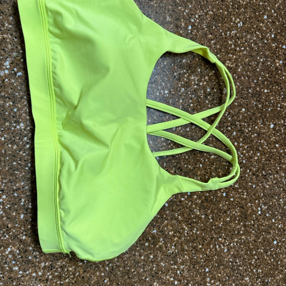Lululemon Energy Bra! Size 10. Electric lemon! Worn one time.